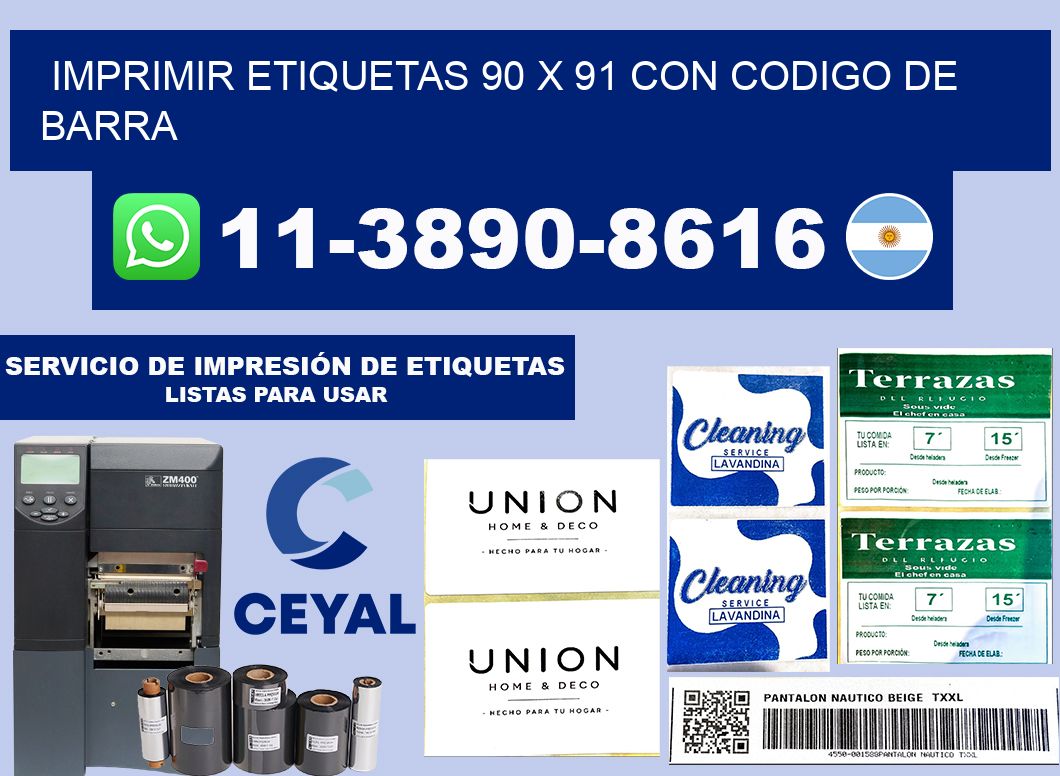 imprimir etiquetas 90 x 91 con codigo de barra