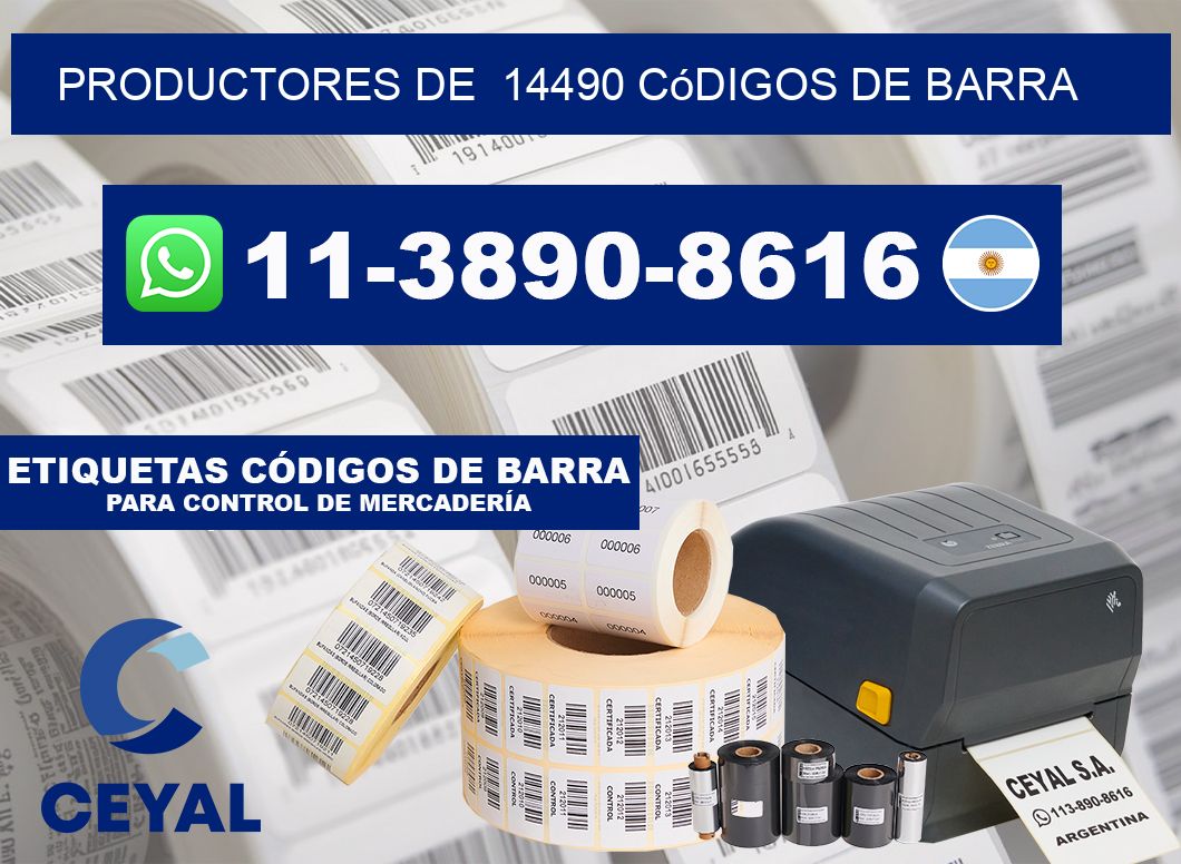 productores de  14490 códigos de barra