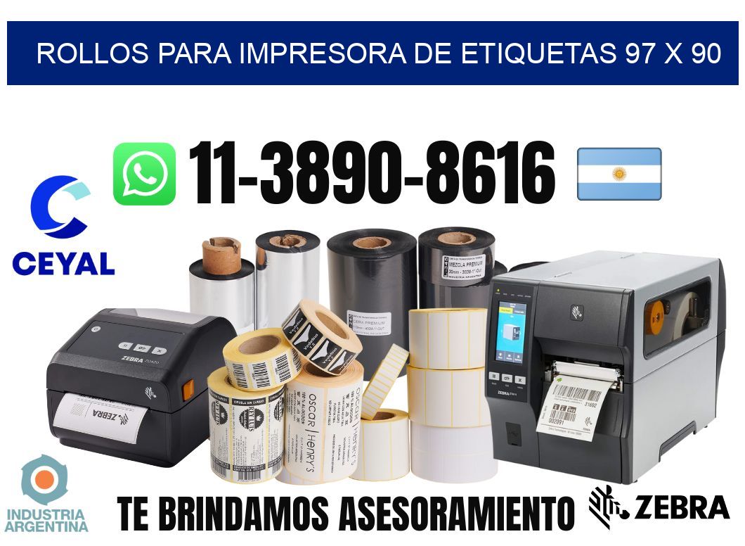 rollos para impresora de etiquetas 97 x 90