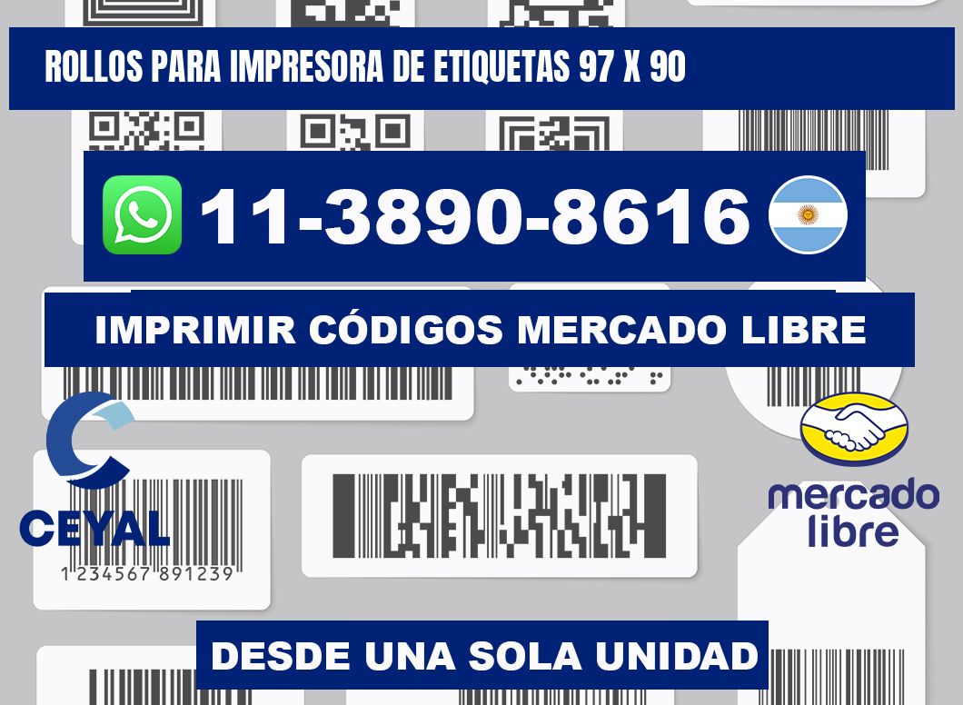 rollos para impresora de etiquetas 97 x 90
