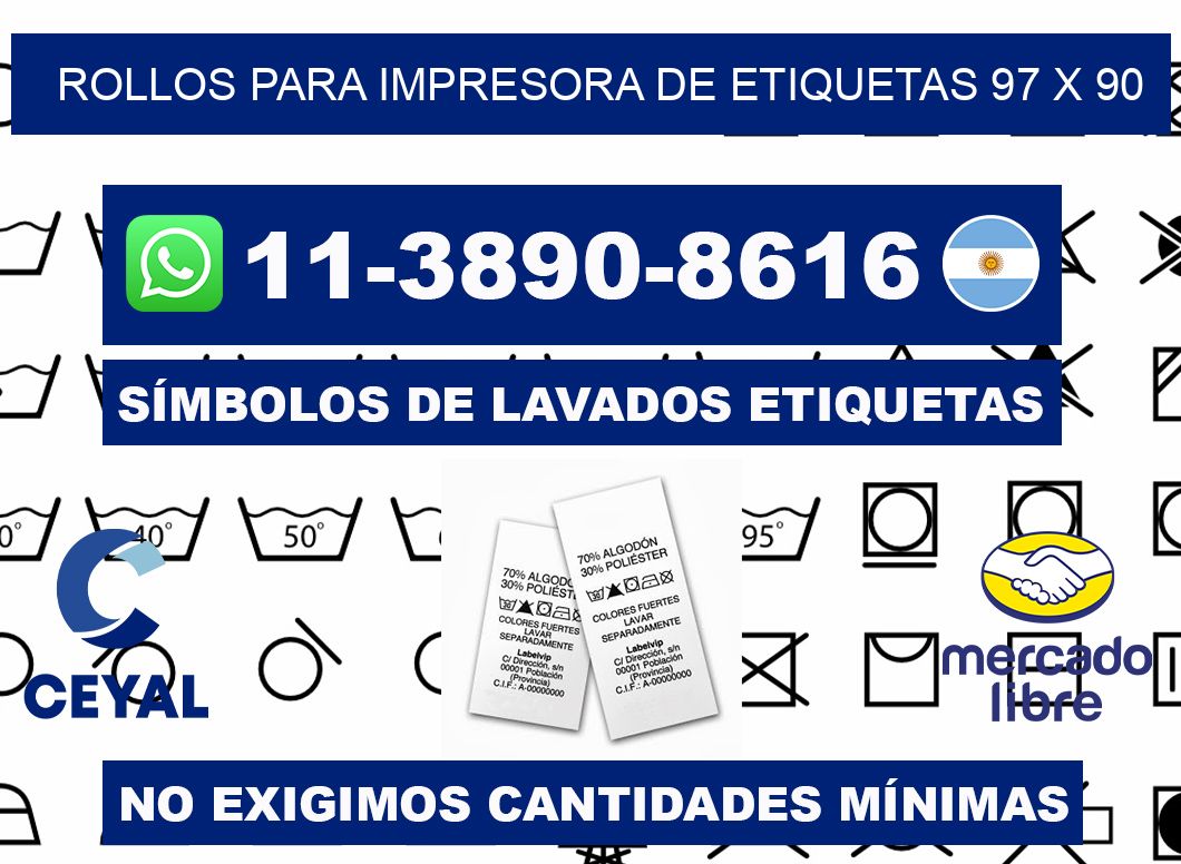 rollos para impresora de etiquetas 97 x 90