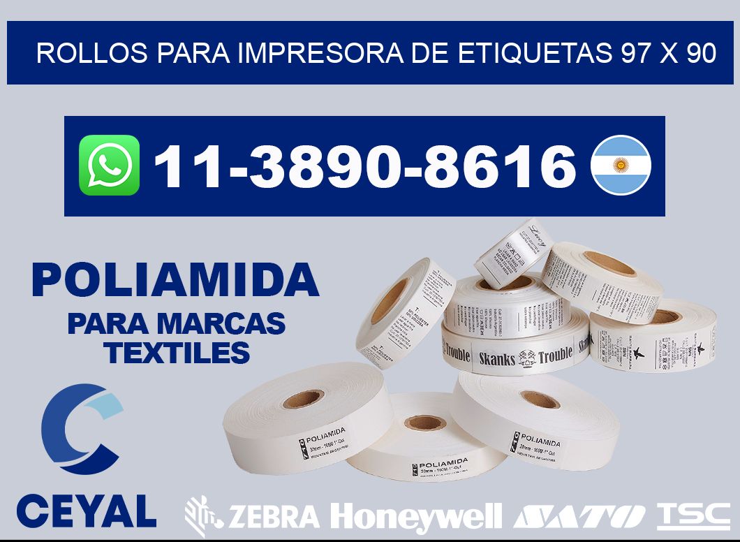 rollos para impresora de etiquetas 97 x 90