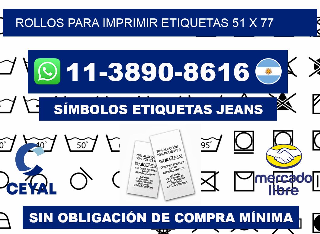 rollos para imprimir etiquetas 51 x 77