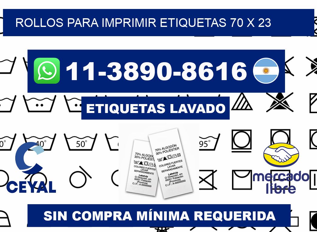 rollos para imprimir etiquetas 70 x 23