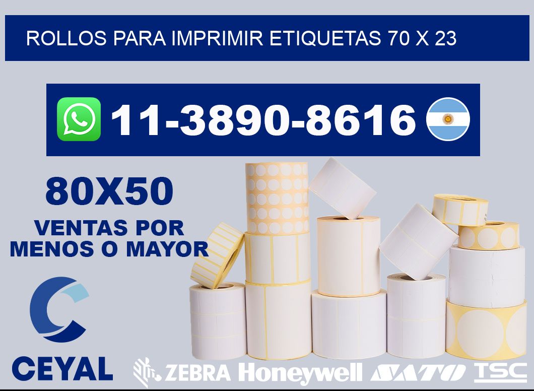 rollos para imprimir etiquetas 70 x 23