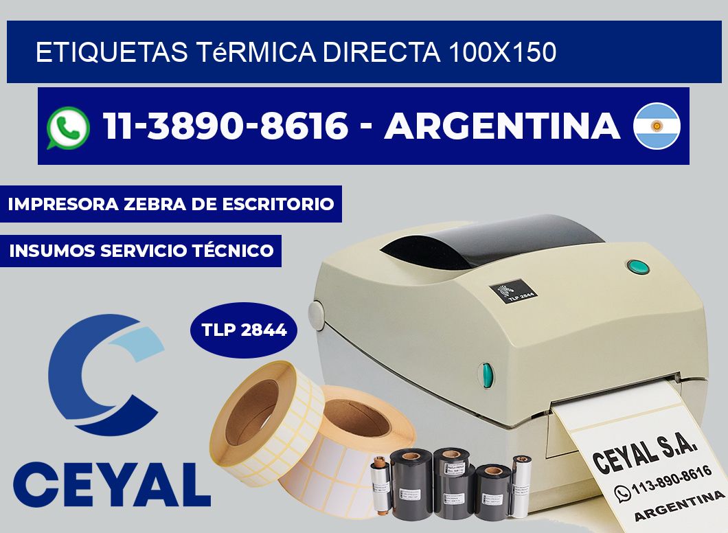 etiquetas térmica directa 100X150