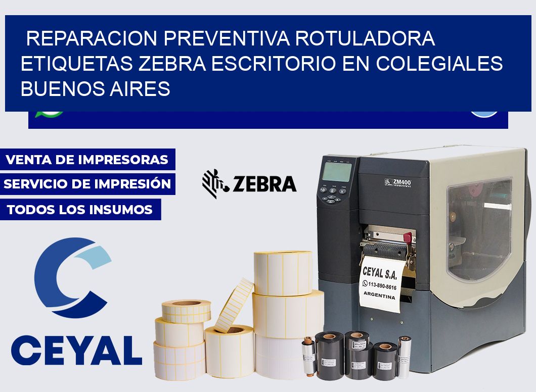 reparacion preventiva rotuladora etiquetas zebra escritorio en Colegiales  Buenos Aires