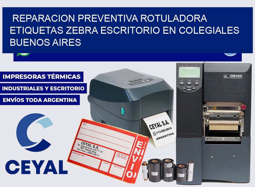 reparacion preventiva rotuladora etiquetas zebra escritorio en Colegiales  Buenos Aires