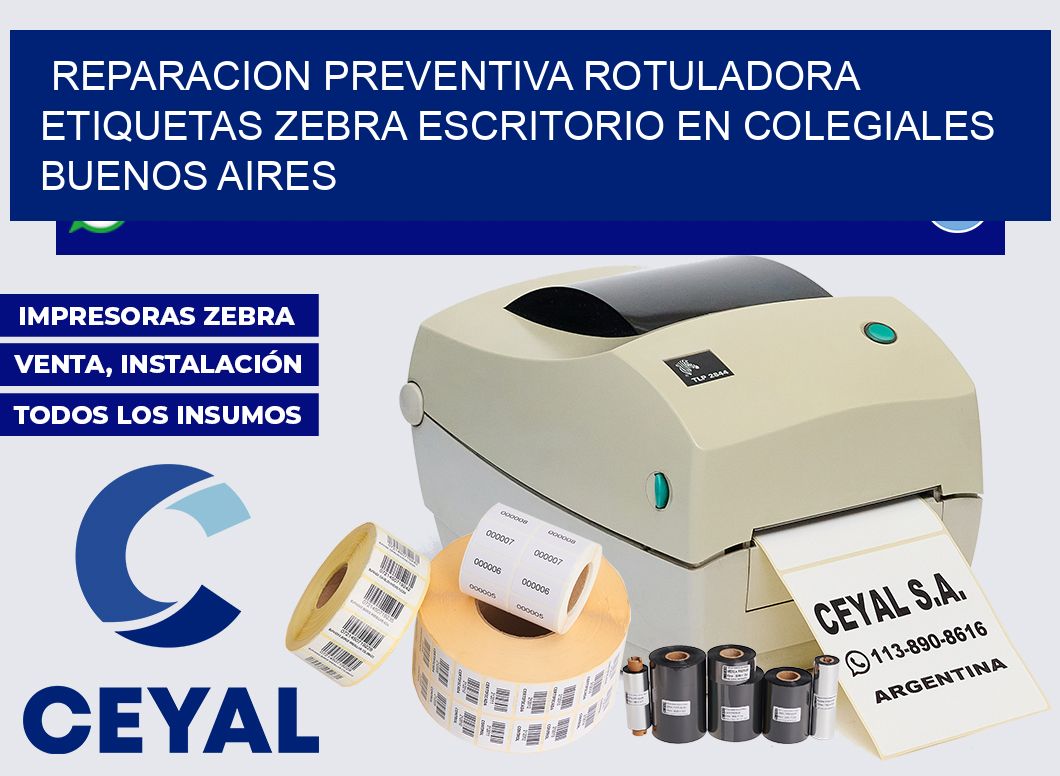 reparacion preventiva rotuladora etiquetas zebra escritorio en Colegiales  Buenos Aires